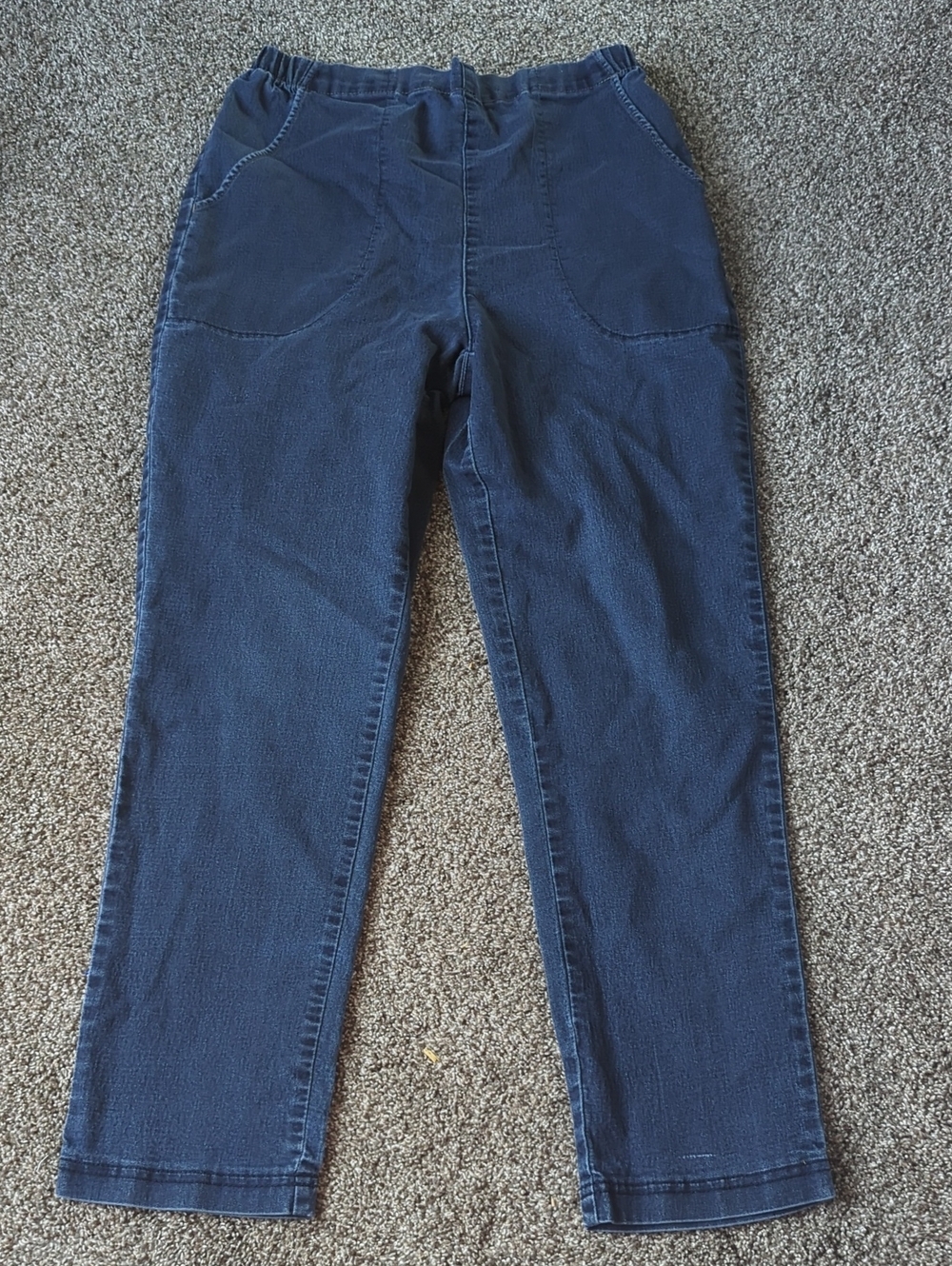 croft & barrow Navy Elastic Waist Thin Denim Skinny Leg Pant Size 10P